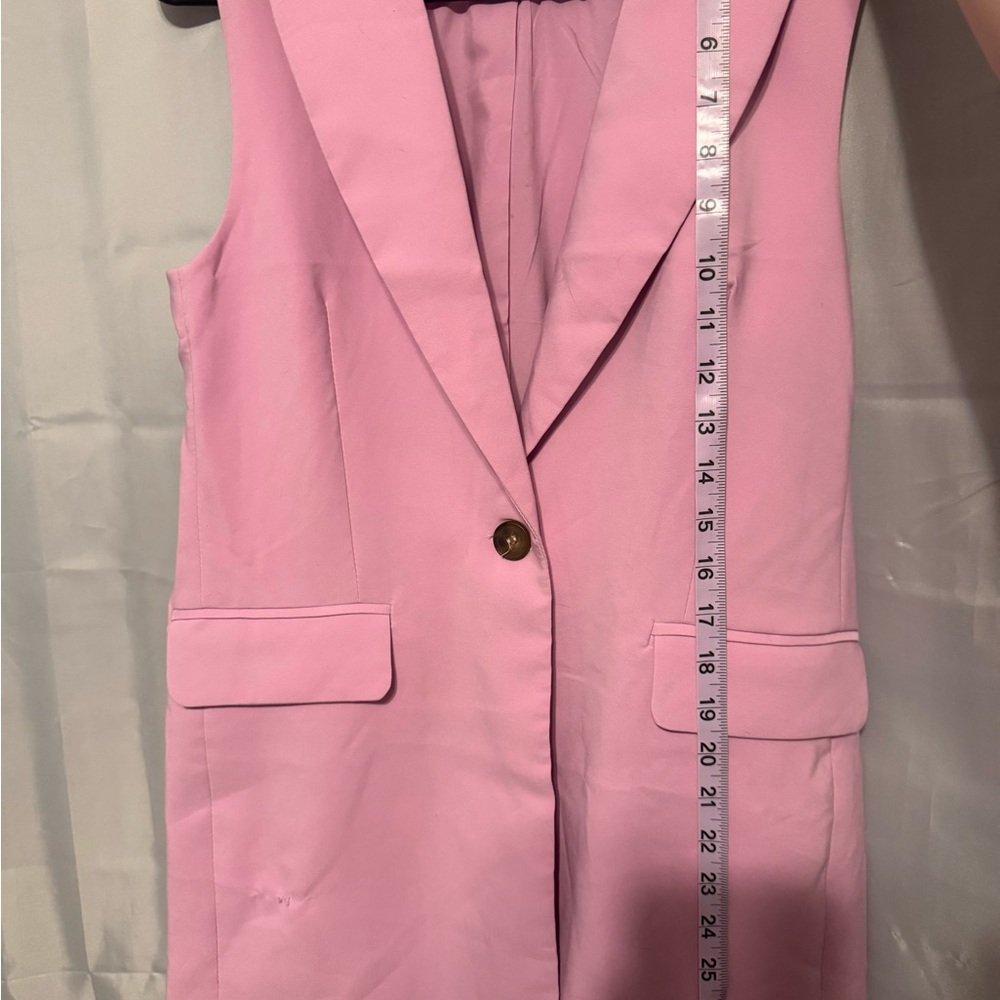 Love Tree Light Pink Blazer Vest